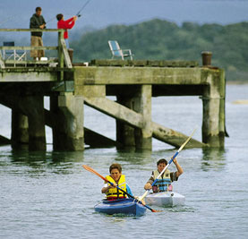 Kayaking around Whakatane